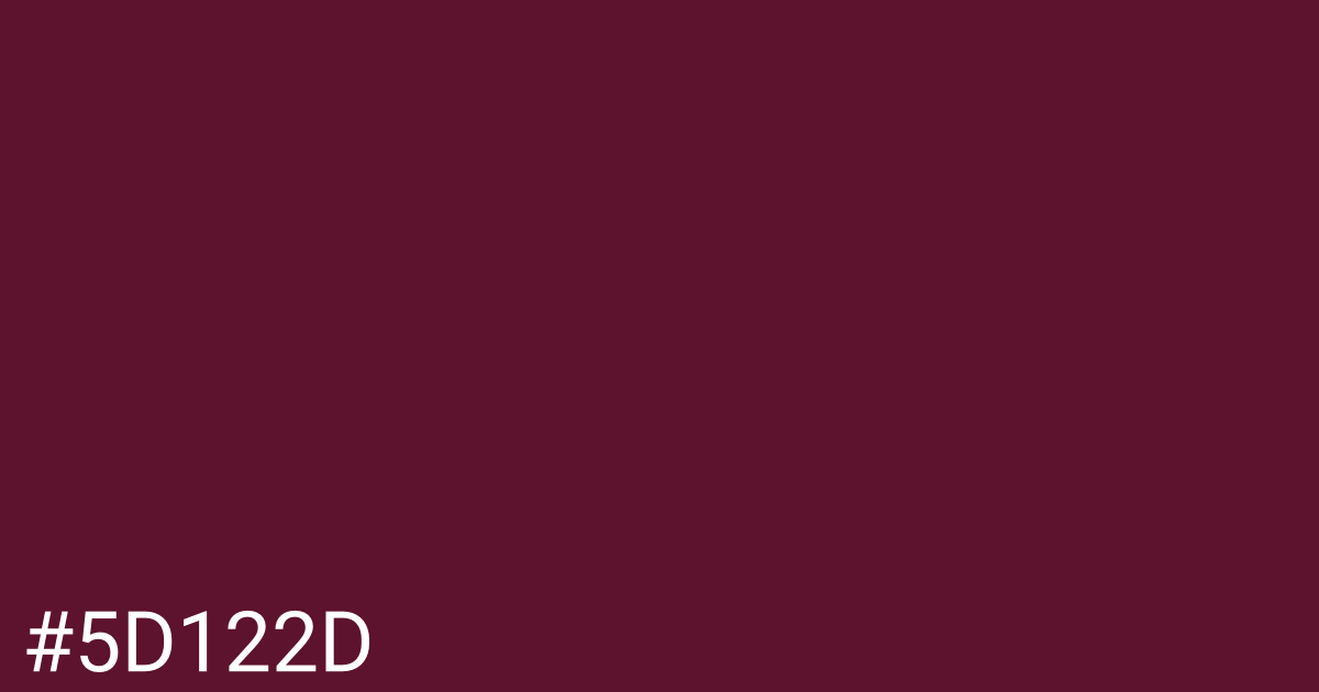 Hex color #5d122d graphic