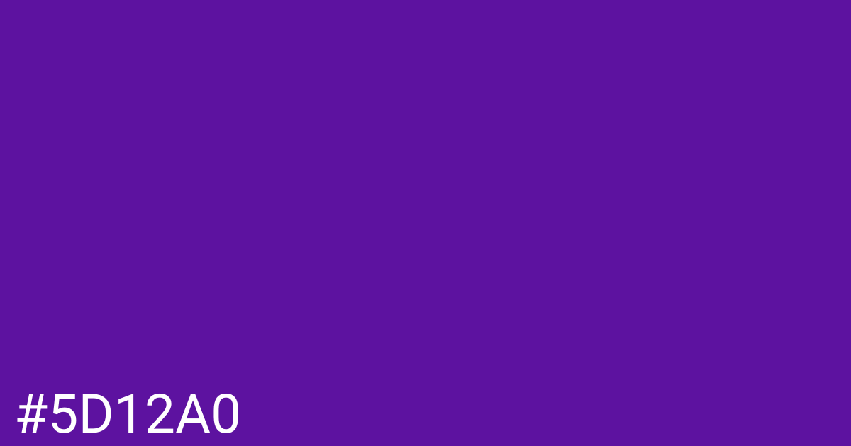 Hex color #5d12a0 graphic