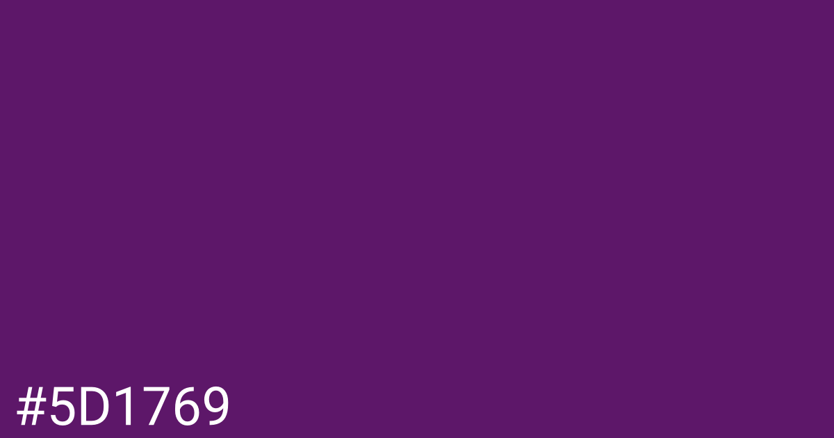 Hex color #5d1769 graphic