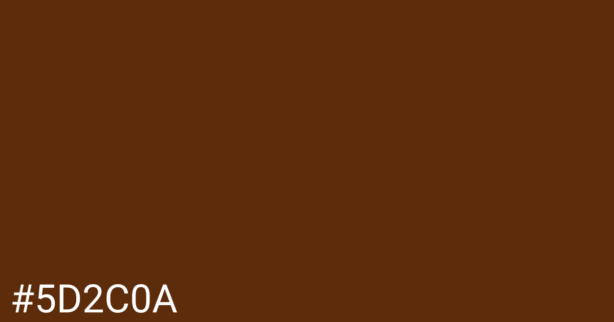 Hex color #5d2c0a graphic