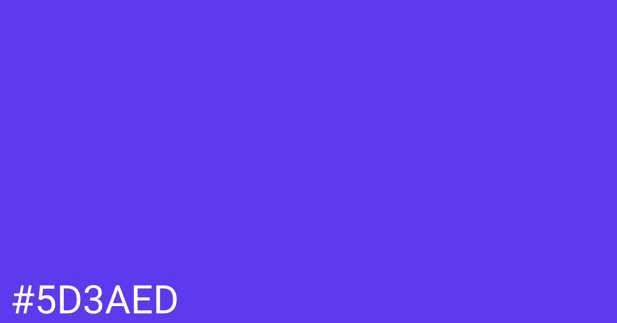 Hex color #5d3aed graphic