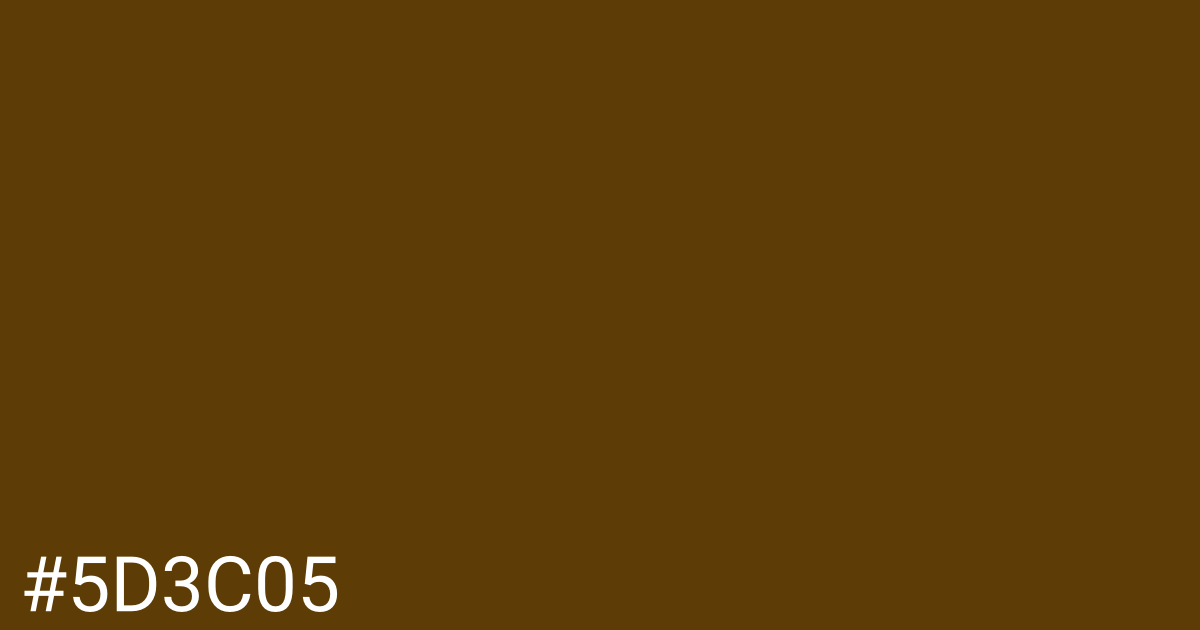 Hex color #5d3c05 graphic