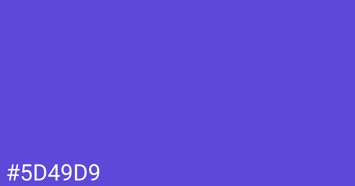 Hex color #5d49d9 graphic