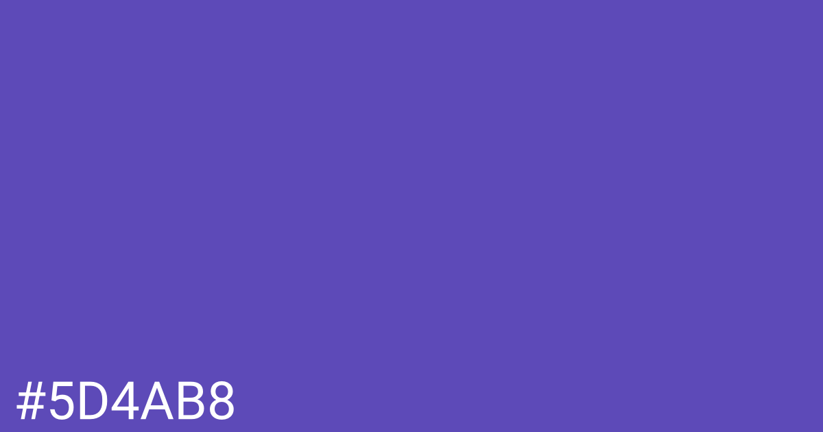 Hex color #5d4ab8 graphic