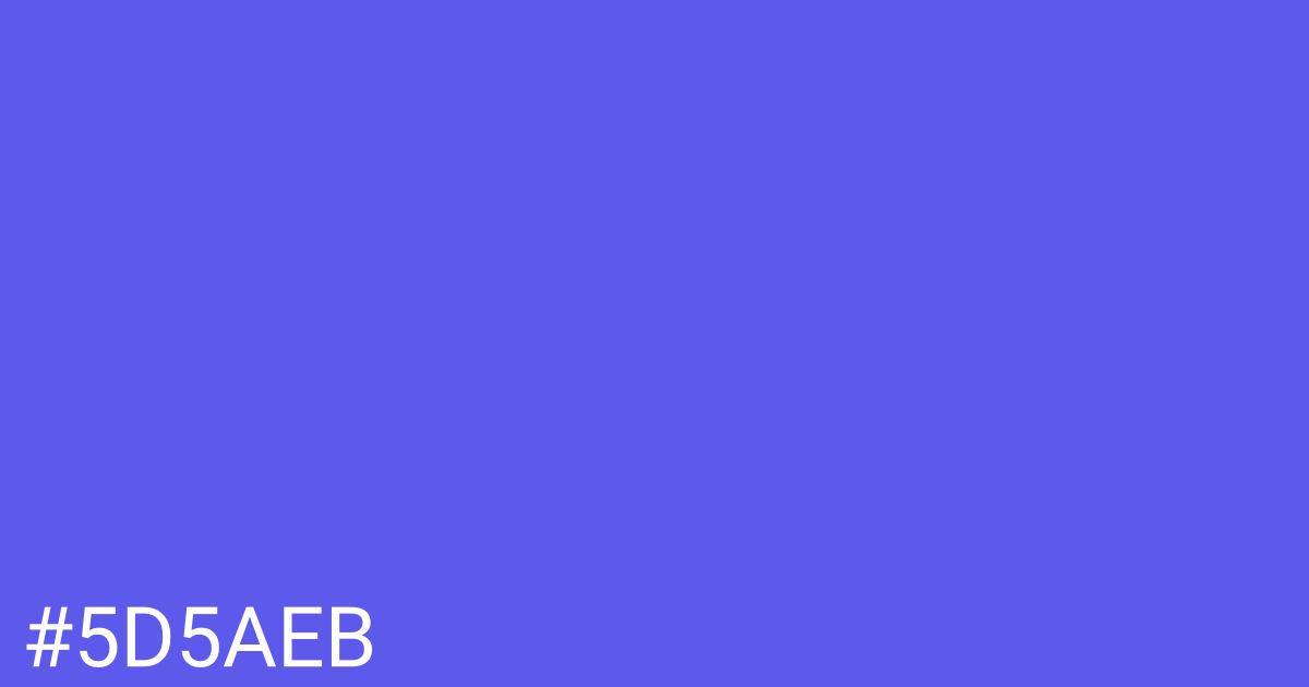 Hex color #5d5aeb graphic