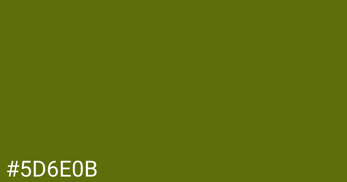 Hex color #5d6e0b graphic