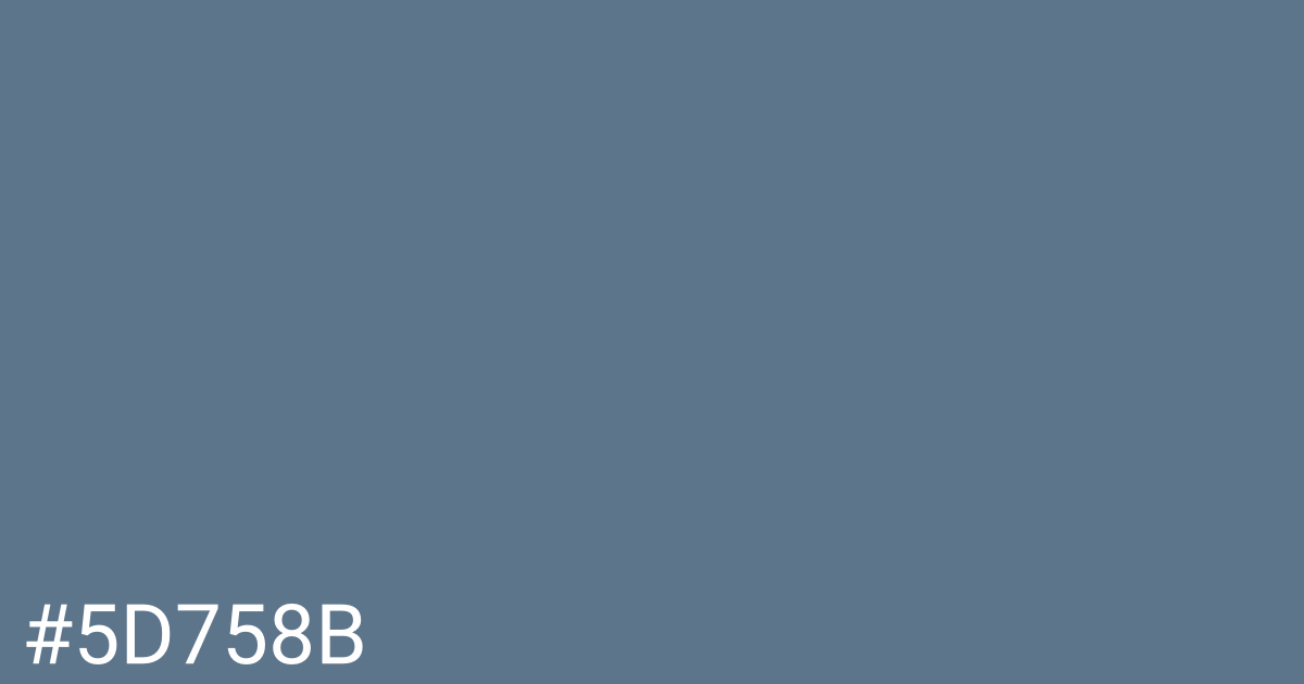 Hex color #5d758b graphic