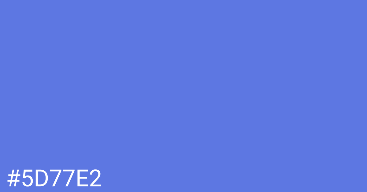 Hex color #5d77e2 graphic