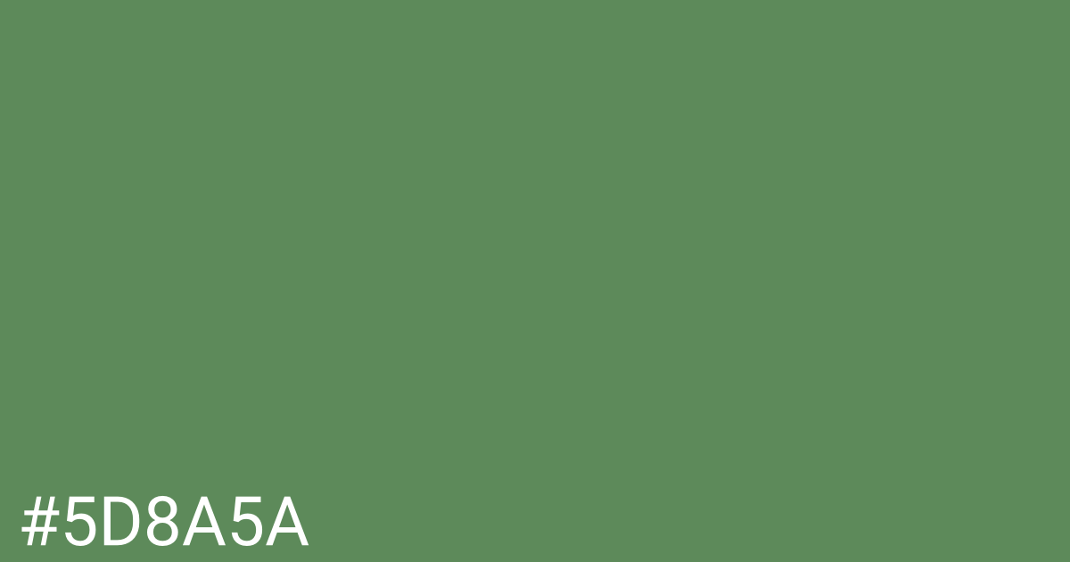Hex color #5d8a5a graphic