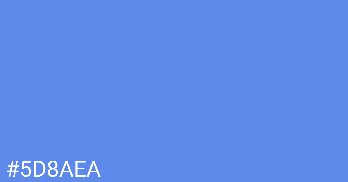 Hex color #5d8aea graphic
