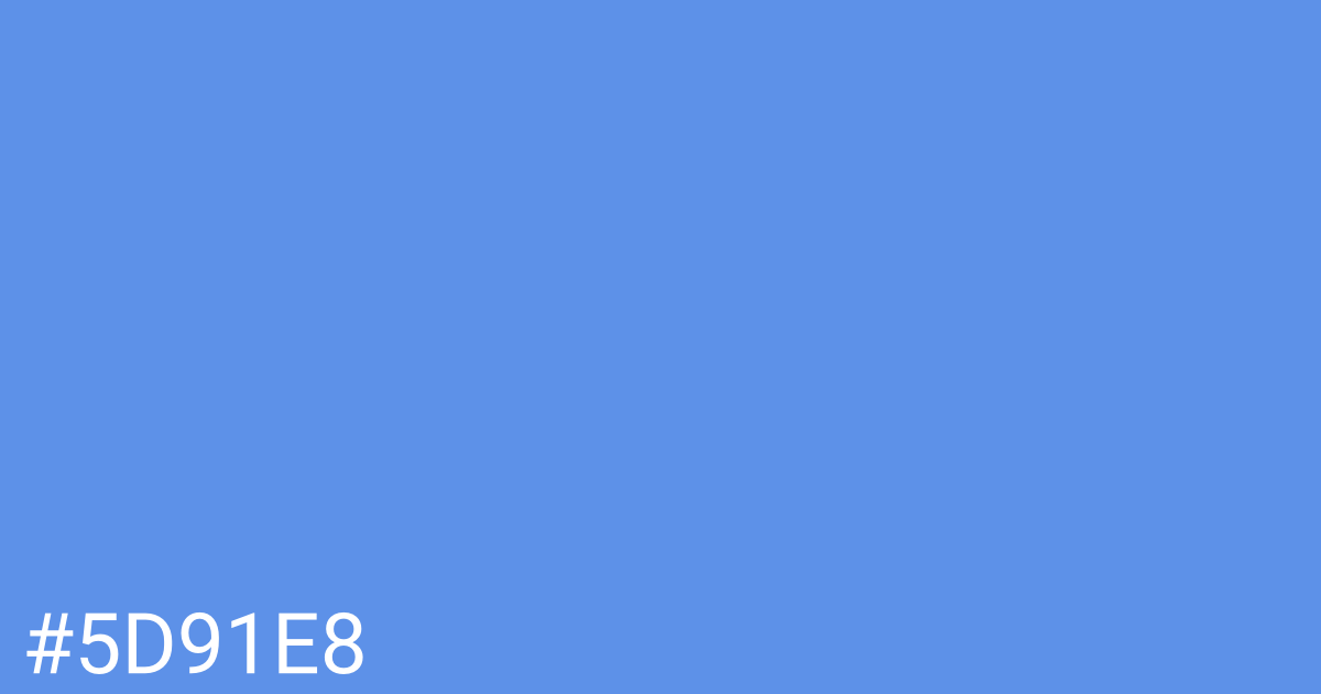 Hex color #5d91e8 graphic