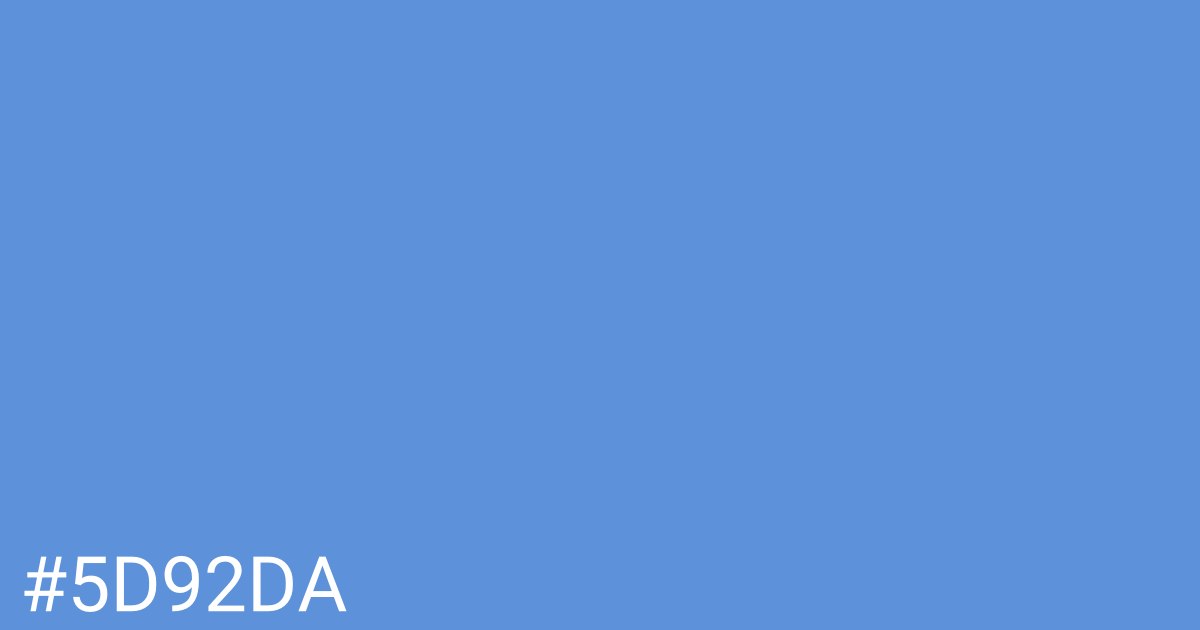 Hex color #5d92da graphic