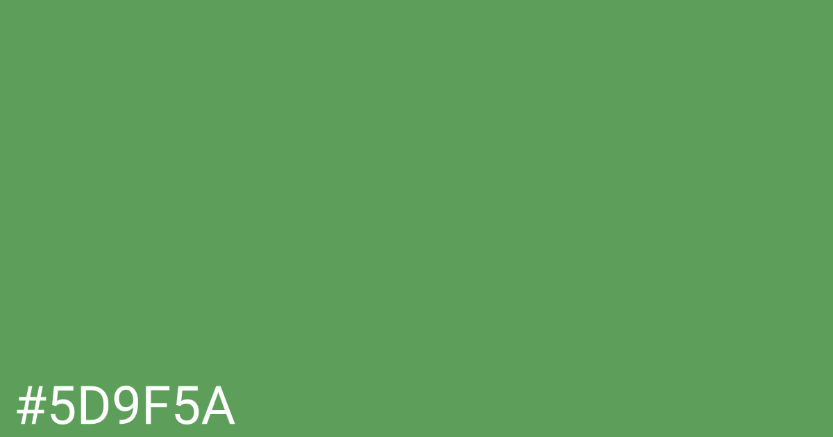 Hex color #5d9f5a graphic