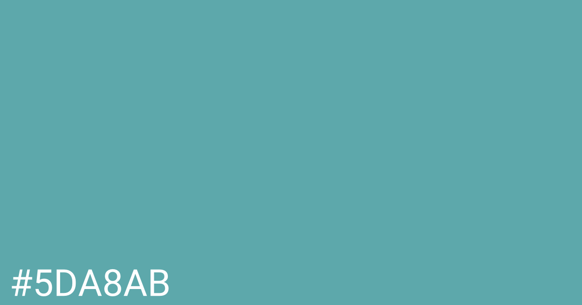 Hex color #5da8ab graphic