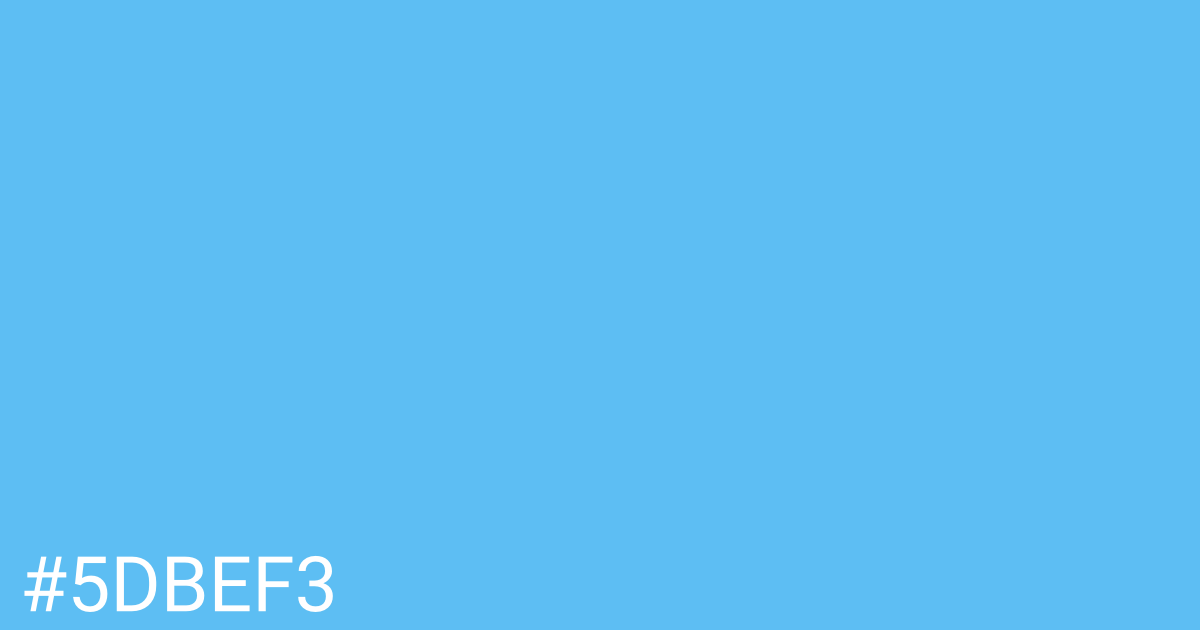 Hex color #5dbef3 graphic