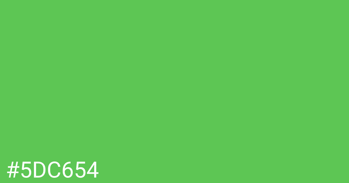 Hex color #5dc654 graphic