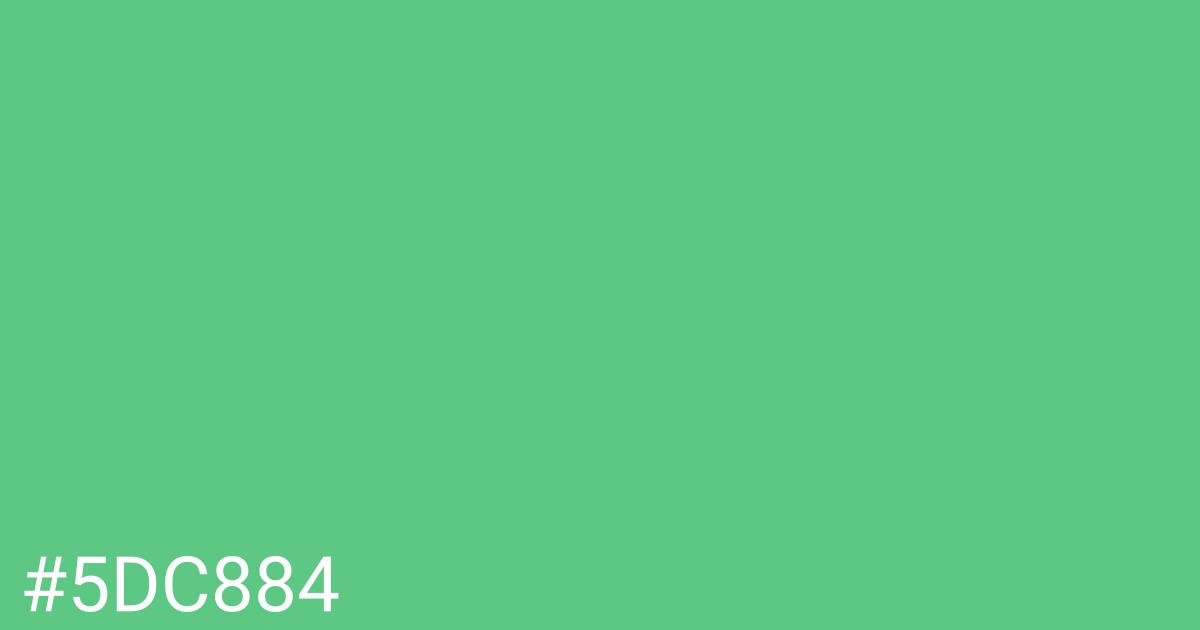 Hex color #5dc884 graphic