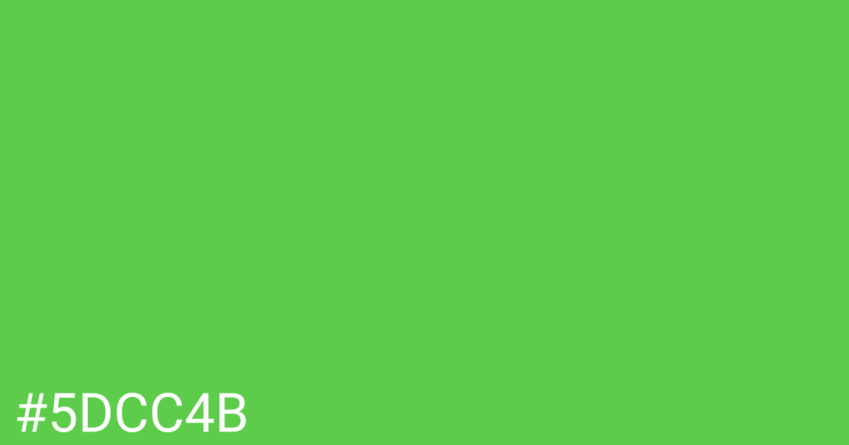 Hex color #5dcc4b graphic