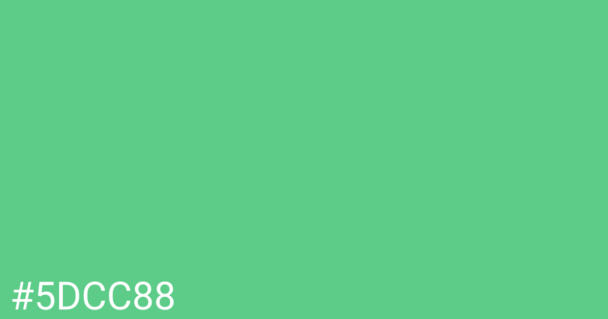 Hex color #5dcc88 graphic