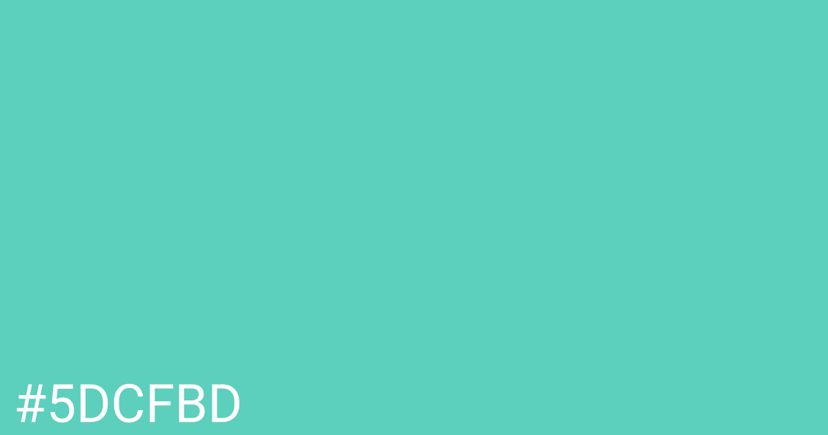 Hex color #5dcfbd graphic