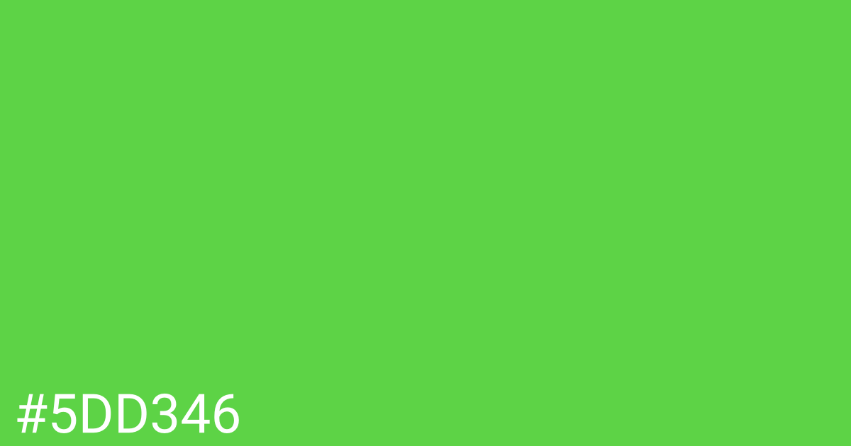 Hex color #5dd346 graphic