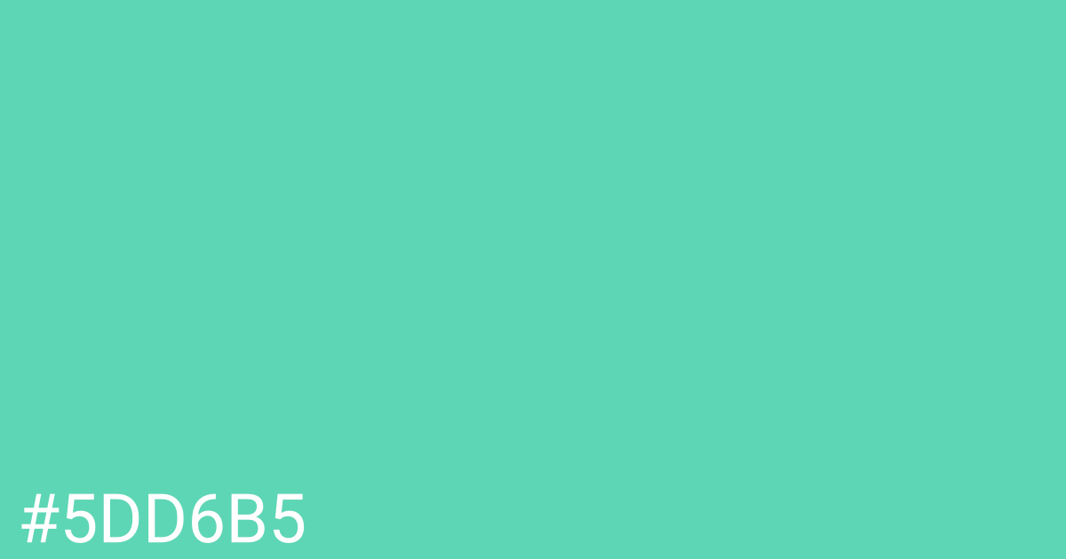 Hex color #5dd6b5 graphic