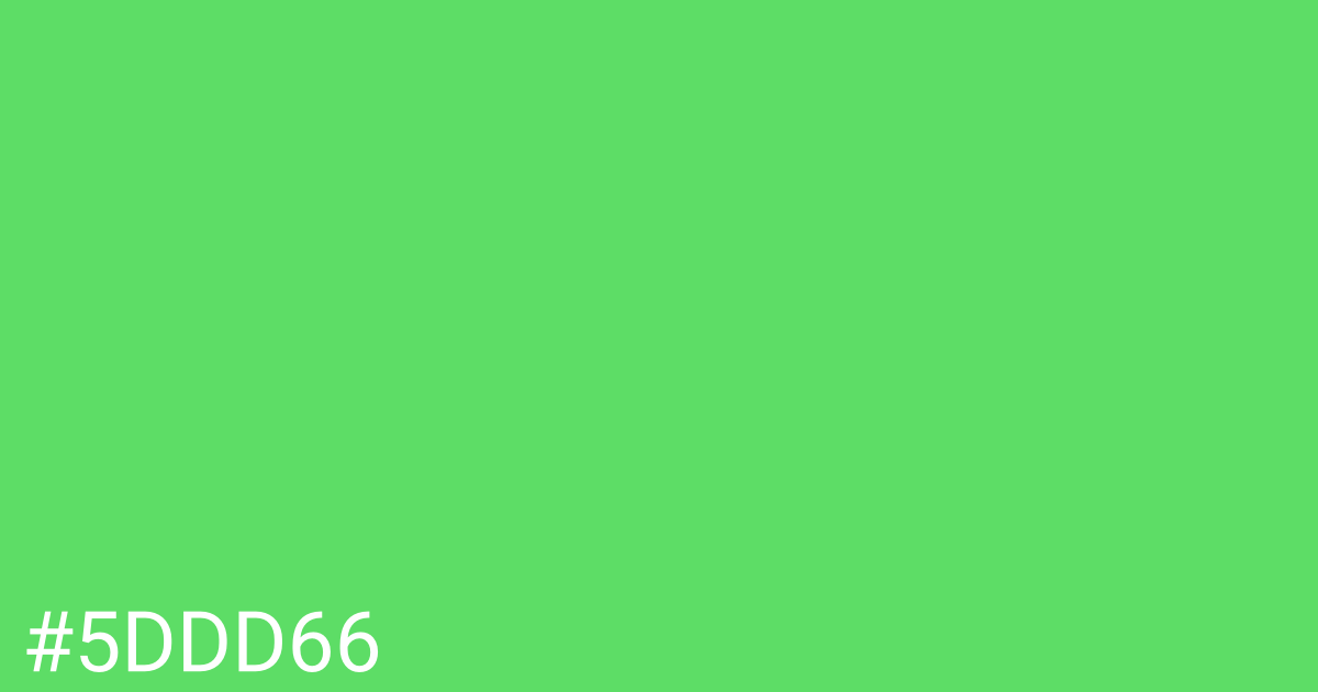 Hex color #5ddd66 graphic