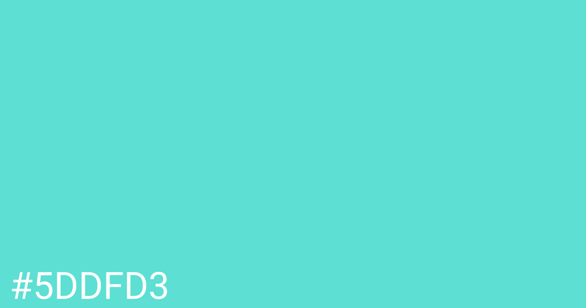 Hex color #5ddfd3 graphic