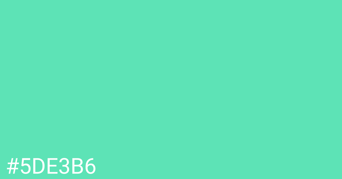 Hex color #5de3b6 graphic