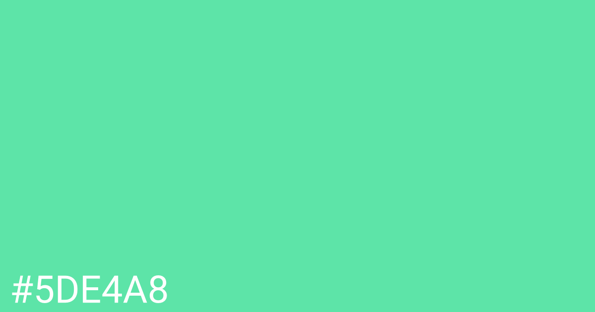 Hex color #5de4a8 graphic