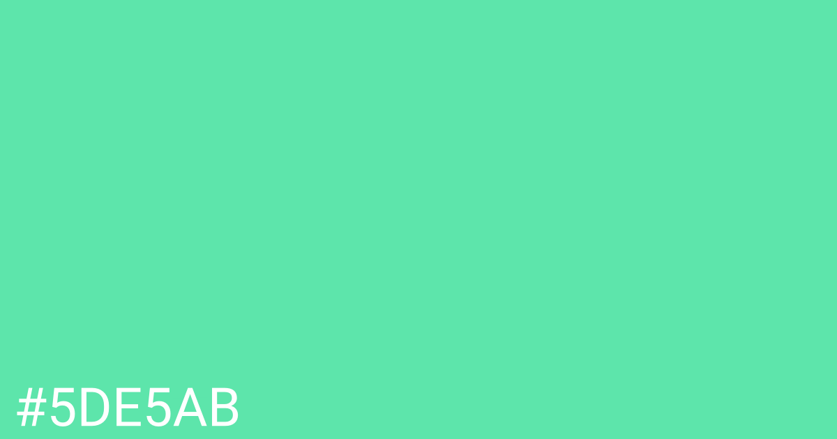 Hex color #5de5ab graphic