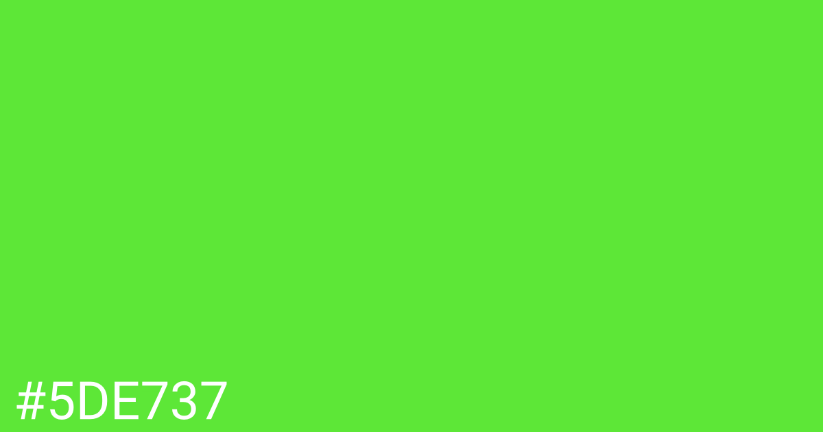 Hex color #5de737 graphic