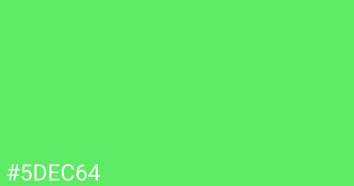 Hex color #5dec64 graphic