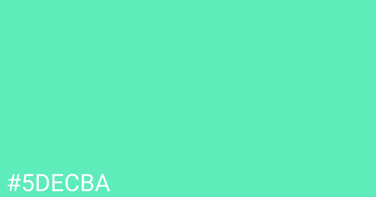 Hex color #5decba graphic