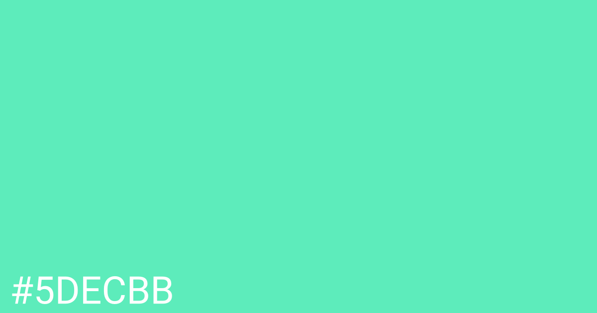 Hex color #5decbb graphic