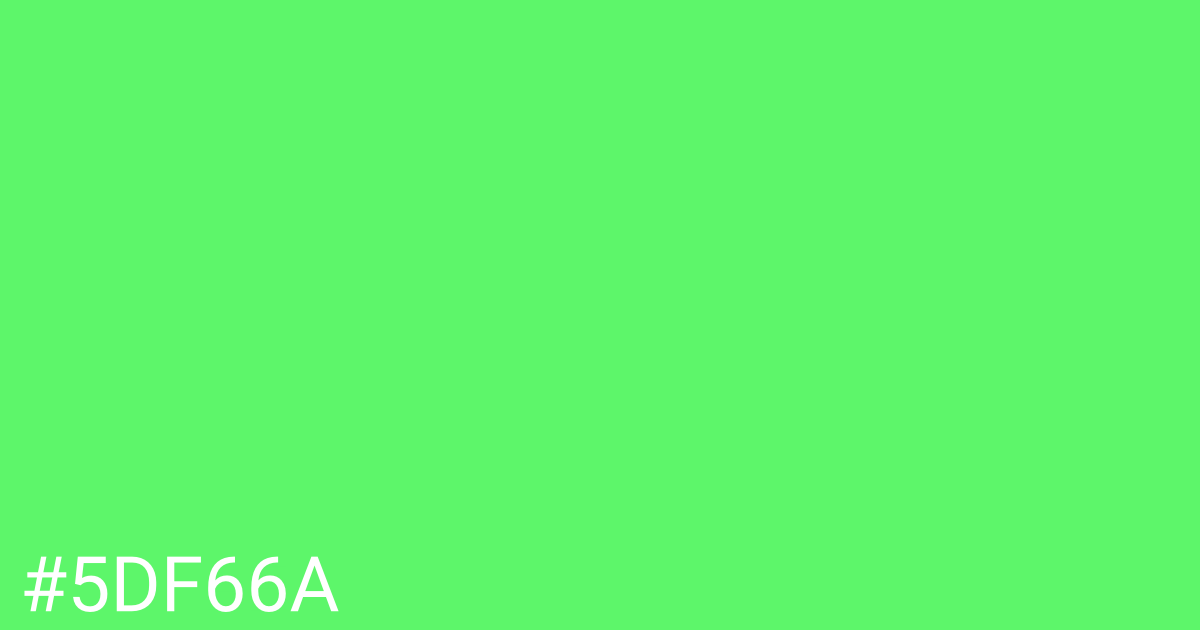 Hex color #5df66a graphic