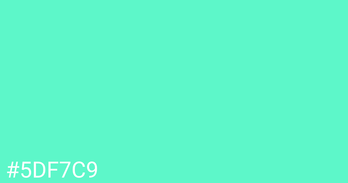 Hex color #5df7c9 graphic