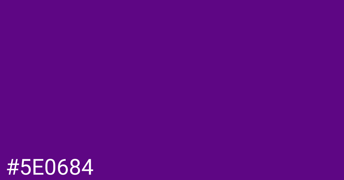 Hex color #5e0684 graphic