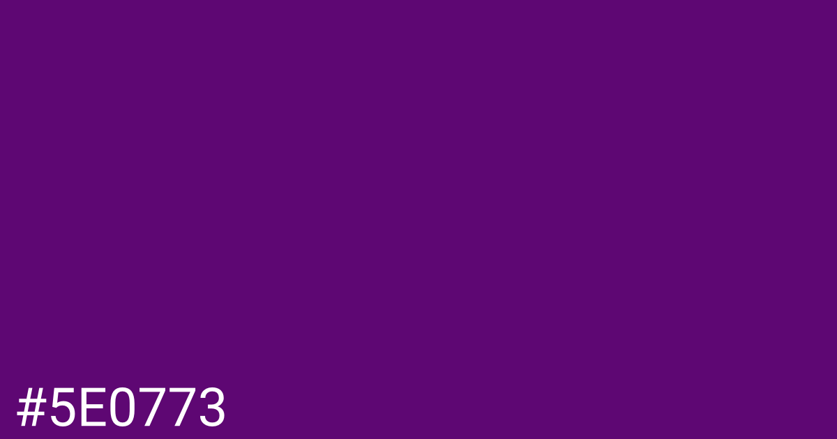 Hex color #5e0773 graphic