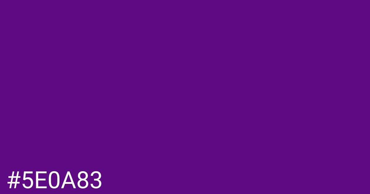 Hex color #5e0a83 graphic