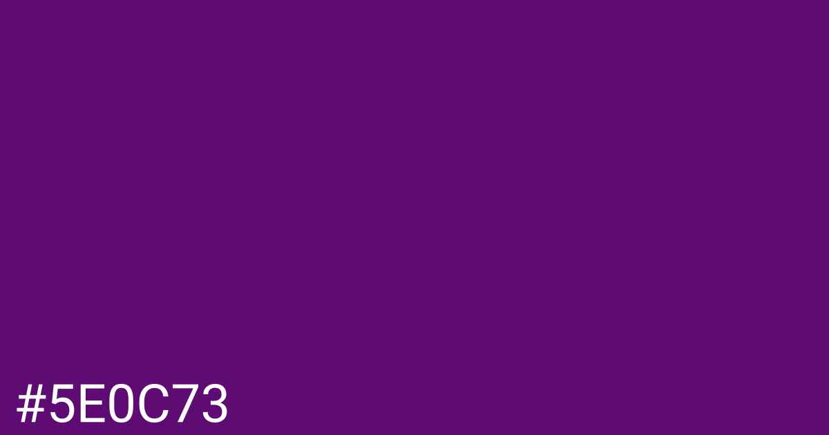 Hex color #5e0c73 graphic