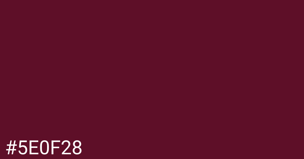 Hex color #5e0f28 graphic
