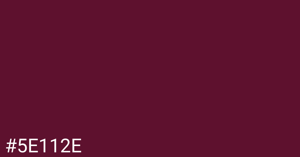 Hex color #5e112e graphic