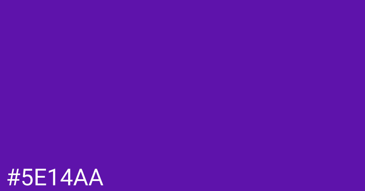 Hex color #5e14aa graphic
