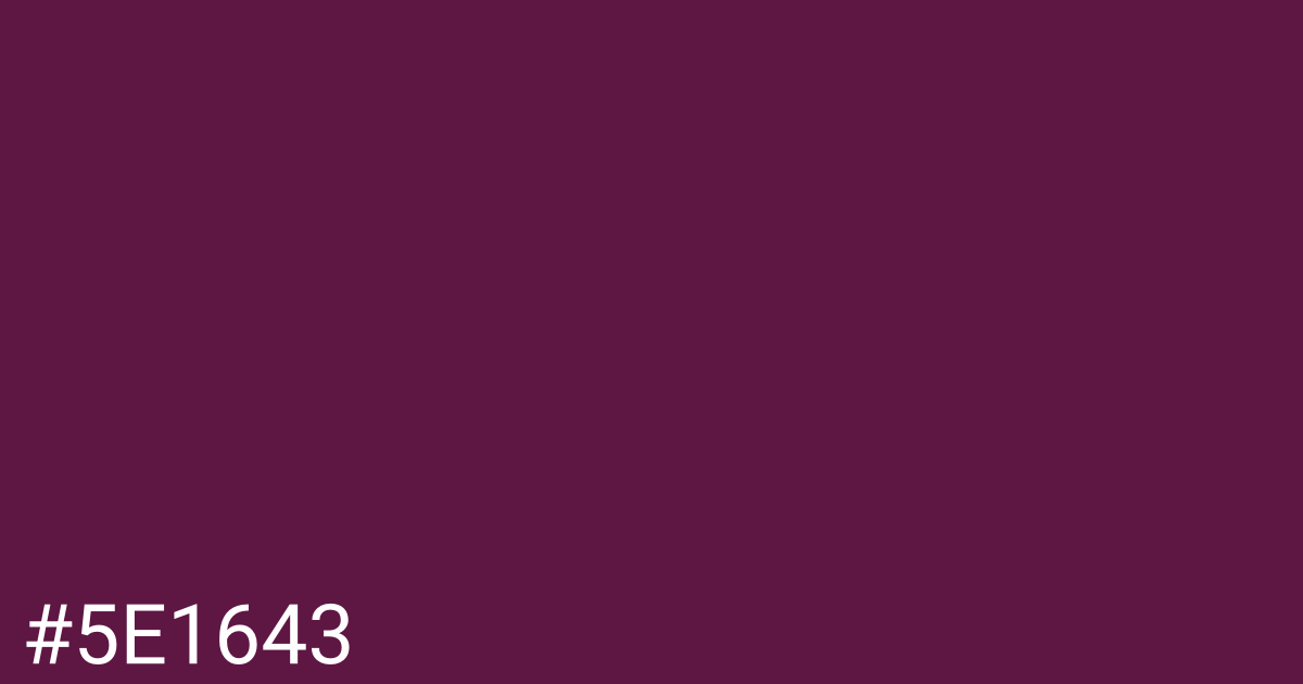 Hex color #5e1643 graphic