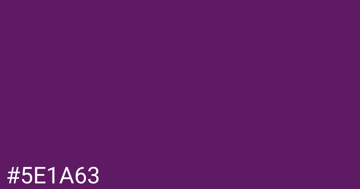 Hex color #5e1a63 graphic