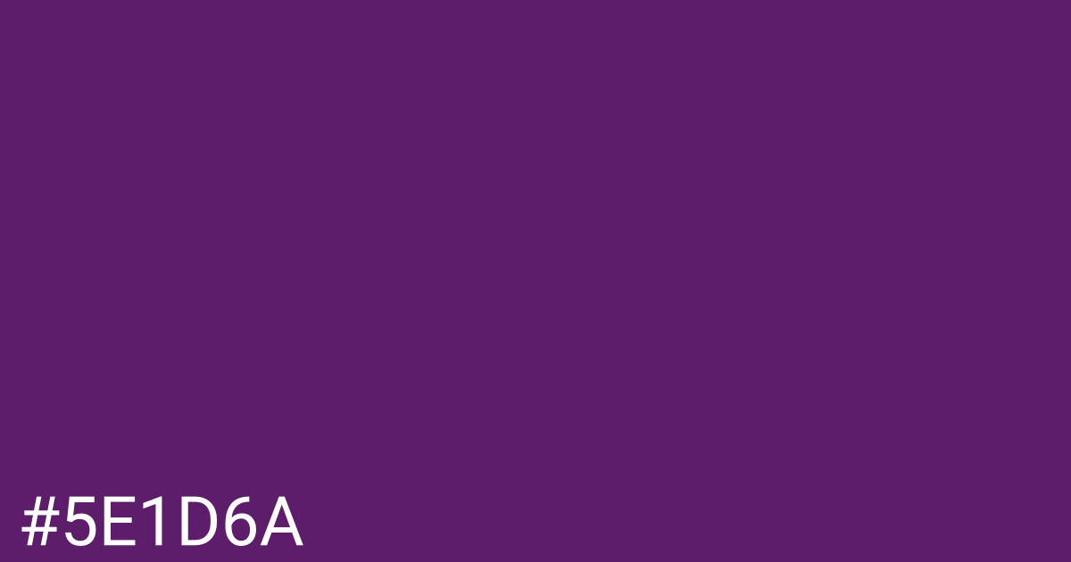 Hex color #5e1d6a graphic