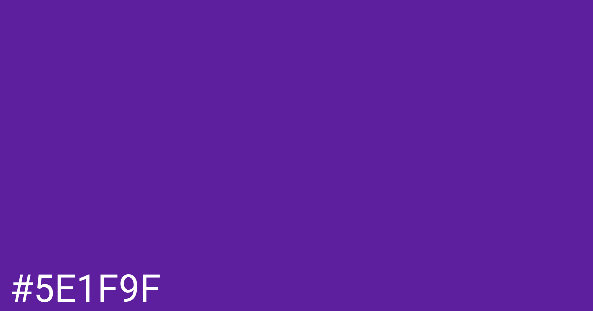 Hex color #5e1f9f graphic