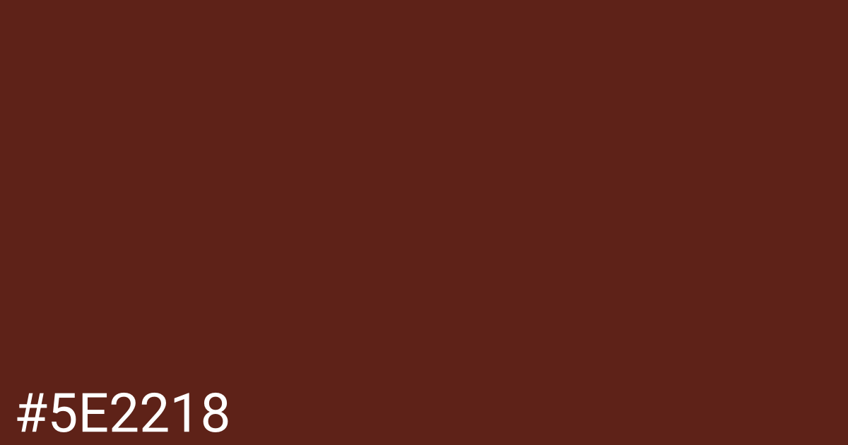 Hex color #5e2218 graphic