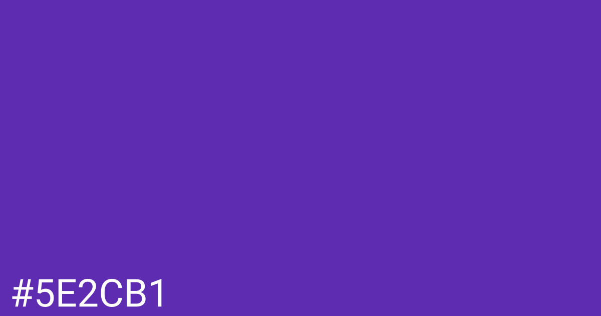 Hex color #5e2cb1 graphic